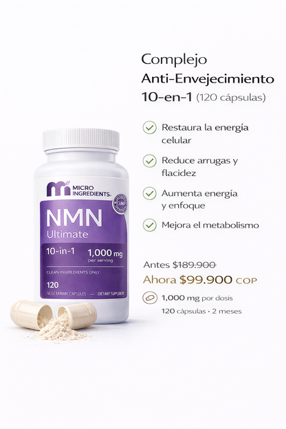 Anti-Envejecimiento 10-en-1 (120 cápsulas)
